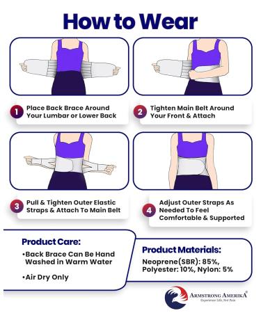 Lower Back Brace Support | Breathable Lumbar Belt for Sciatica & Herniated Disc Pain Relief | Adjustable Support for Heavy Lifting & Scoliosis | Medium Size - Buy Online on GoSupps.com