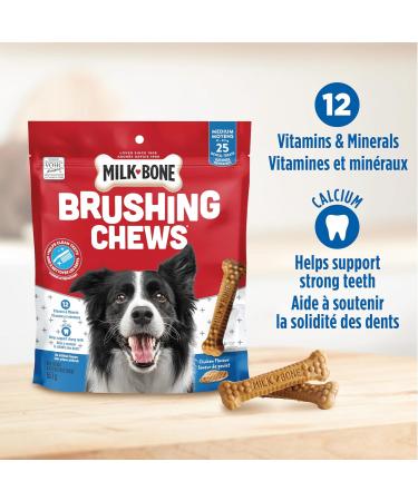 Milk-Bone Brushing Chews Medium Dog Dental Dog Treats 557g 25 Treats Medium Dog - Buy Online on GoSupps.com