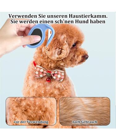 Knotenkamm Hair Removal Tool - 2 Pack Pet Massage Combs for Cats & Dogs | Shedding Brush & Portable De-Filtering Comb (Blue & Green) - Buy Online on GoSupps.com