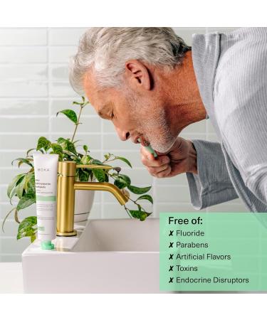 Boka Fluoride Free Toothpaste - Nano Hydroxyapatite - Ela Mint 4oz and Travel Size Mouthwash Tablets - Hydroxyapatite Fluoride/Alcohol Free & Eco-Friendly - Buy Online on GoSupps.com