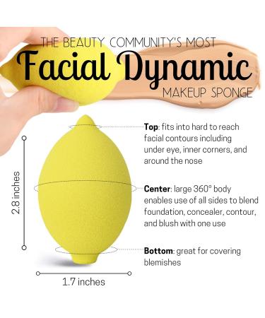 Thirsty Lemon Makeup Sponge by Ally Things Beauty | Yellow Lemon Shaped Blender for Liquid Foundation, Cream, Powder - Latex-Free Beauty Sponge - Buy Online on GoSupps.com