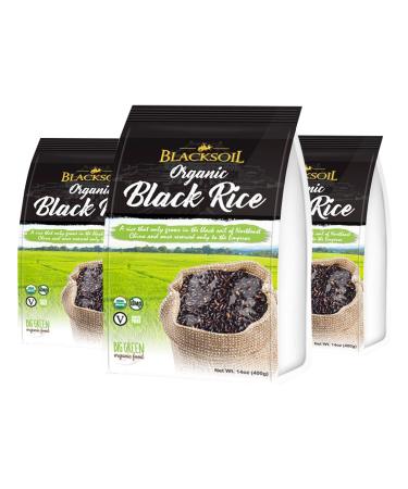 Big Green BlackSoil Organic Black Rice Pack of 3 Non-GMO/Kosher/Gluten