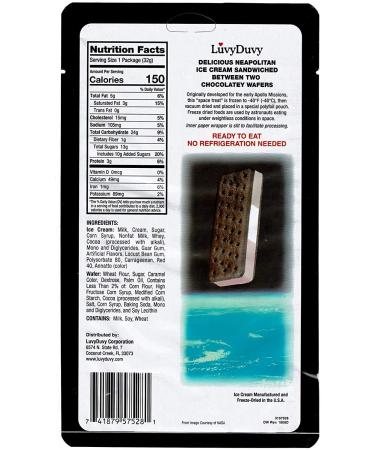 LuvyDuvy Neapolitan Ice Cream Sandwiches - Freeze-Dried Variety Pack (Chocolate, Vanilla, Strawberry) - 4-Pack - Buy Online on GoSupps.com