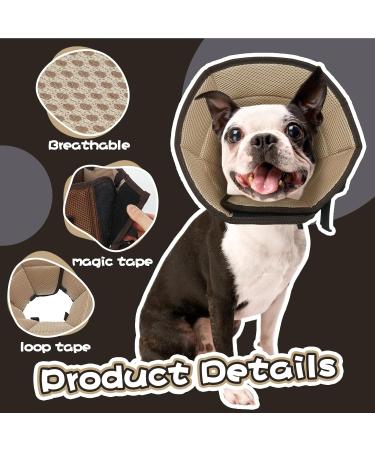 Kuoser Rescue Dog Collar - Comfortable Leakage Protection & Adjustable Neck Fit for Wound Recovery - Brown (28-36cm) - Buy Online on GoSupps.com