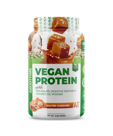 About Time Vegan Protein Supplement Salted Caramel 2 Pound