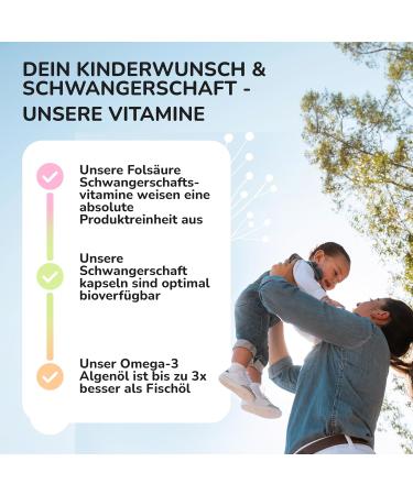 Babies Best Pregnancy Vitamins - Folic Acid 600 mcg Vegan Omega 3 1 Capsule Daily Made in Germany - Buy Online on GoSupps.com