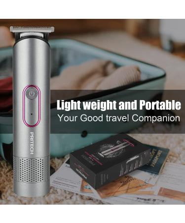 PRITECH Women's Hair Trimmer - Waterproof Bikini Clipper, Rechargeable Pubic Clippers & Electric Shaver - Gray/Fuchsia - Buy Online on GoSupps.com