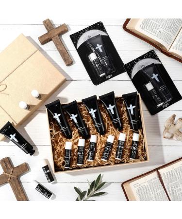 Heigble 20 Pcs Christian Hand Cream Lip Balm Gift Set Black Religious Bible Verse Cedar Scent Lip Moisturizer Bulk Easter Appreciation Gift for Men Coworker Team Sunday School Church Party Favor - Buy Online on GoSupps.com