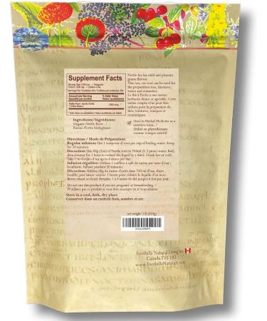 Foothills Naturals Nettle Root Organic - 1 Lb (454g) Cut 400+ Servings - Buy Online on GoSupps.com