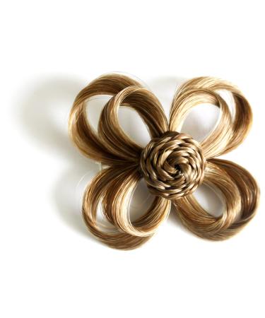 Love Hair Extensions Flower on Crocodile Clip Color 10 - Medium Ash Brown 1 Pack (1 x 1 Piece)
