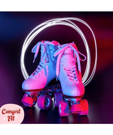 Chicago Women's & Girl's Classic Roller Skates - Premium White Quad Rink Skates - Size 6 - Buy Online on GoSupps.com