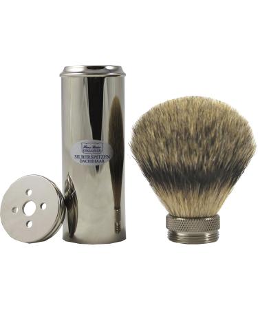 Buy Hans Baier Exclusive Travel Shaving Brush - Premium Silvertip Badger Hair - Perfect for Travelers | International Shipping Available - Buy Online on GoSupps.com
