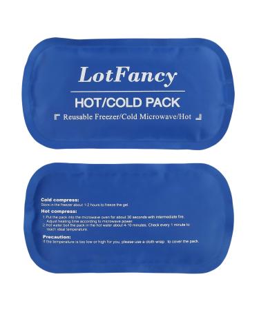 LotFancy 2pc Gel Ice Packs, Reusable Hot Cold Pack for Therapy, Heating Cooling Gel Pad, Pain Relief for Face, Head, TMJ, Wisdom Teeth, Oral Facial Surgery, Sport Injuries, Migraine, Muscle Joint 7.3 x 3.7in (2 Pack for Fa…