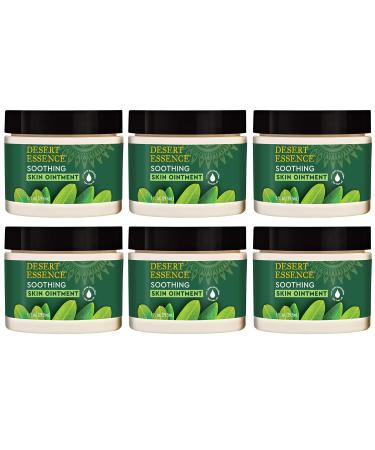 Desert Essence Tea Tree Oil Skin Ointment - Jojoba & Lavender Essential Oils - Vitamin E - Sweet Almond Extract - Moisturizer For Dry Skin Skin Irritations Cuticles 1 Fl Oz (Pack of 6)