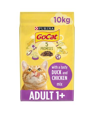 Go-Cat Adult Dry Cat Food Chicken and Duck 10kg Chicken 10 kg (Pack of 1)