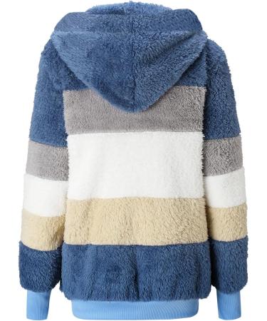 Shop Hanxiulin Women's Fleece Plush Jacket - Fluffy Warm Zippered Hooded & Quilted for Ultimate Comfort - Buy Online on GoSupps.com