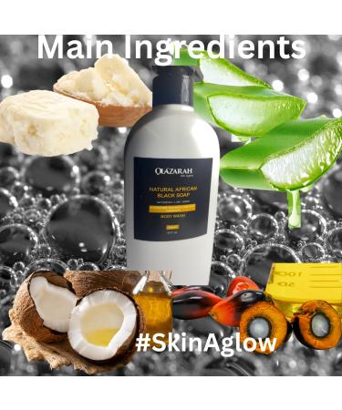 Natural African Black Soap Body Wash | Acne Treatment & Anti-Aging | Organic Shea Butter Aloe Vera & Coconut Oil | 15 Fl. oz - Buy Online on GoSupps.com