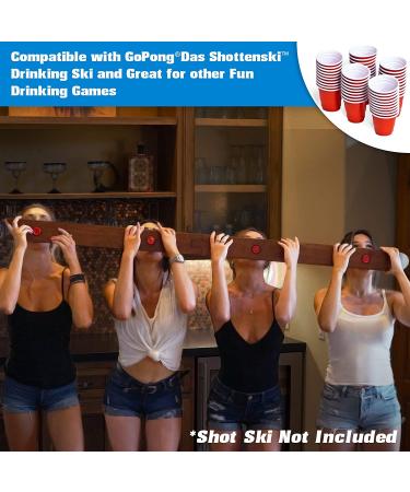 GoPong 2oz Plastic Shot Cups - 200 Pack, Disposable Mini Party Cups in Red - Buy Online on GoSupps.com
