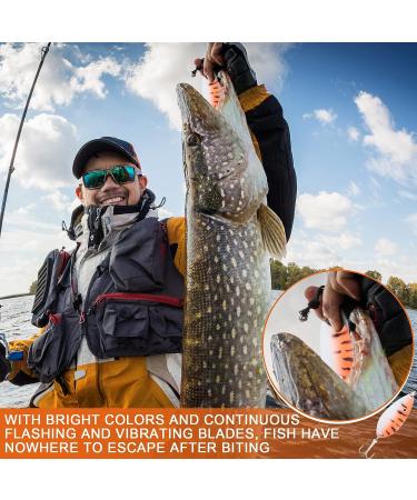 100 Pcs Fishing Lures Spinner Baits Metal Trout Spinners Kit + Tackle Box - Salmon Bass Walleye Crappie - Buy Online on GoSupps.com