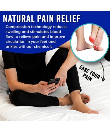 Bitly Ankle Brace - Compression Sleeve for Heel & Ankle Pain Relief - Neuropathy Nano Socks (Gray, Small) - Buy Online on GoSupps.com