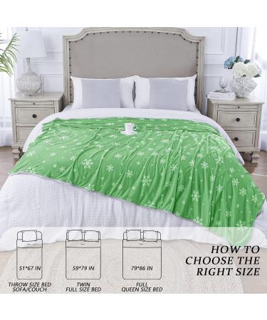 Inhand Cooling Blanket Twin Size - 59 x 79 | Q-Max 0.45 Lightweight Breathable Summer Blanket for Hot Sleepers | Decorative Cold Blanket for Night Sweats | Keep Cool with Green Snowflake Design - Buy Online on GoSupps.com