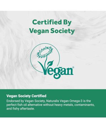 Naturalis Double Strength Vegan Omega 3 DHA EPA & DPA from Microalgae | Vegan Society Certified Sustainably Sourced True Full Spectrum | 90 Veggie Softgels (Carrageenan Free) 90 Count (Pack of 1) - Buy Online on GoSupps.com