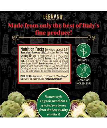 Organic Artichokes by Legnano | Quartered Artichoke Hearts in Oil | Non GMO  Product of Italy | 6.5 oz Jar Single - Buy Online on GoSupps.com