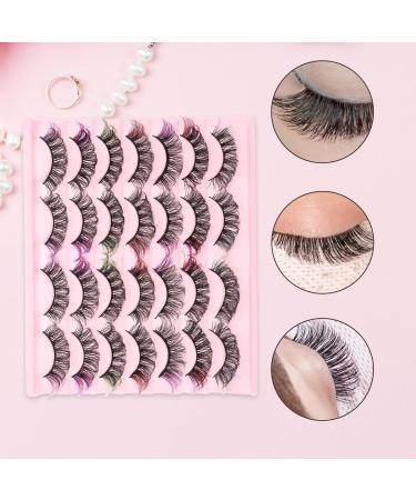 Beavorty 14 Pairs fake eyelashes false lashes lash extension cosmetic lashes cosplay lashes individual lashes cluster lashes lash clusters faux eyelashes Imitation make up extend - Buy Online on GoSupps.com