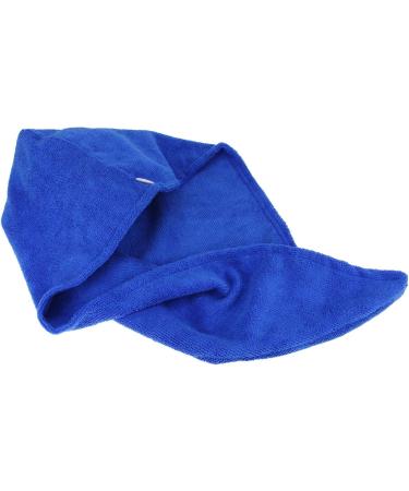 Holiberty Microfiber Super Absorbent Bath Towel & Hair Turban - Quick Drying Blue Shower Cap & Head Wrap for Women - Buy Online on GoSupps.com