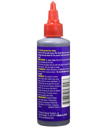 Salon Pro 30 Second Bonding Glue 4oz - Fast Hair Extension Adhesive (1 Pack) - Buy Online on GoSupps.com