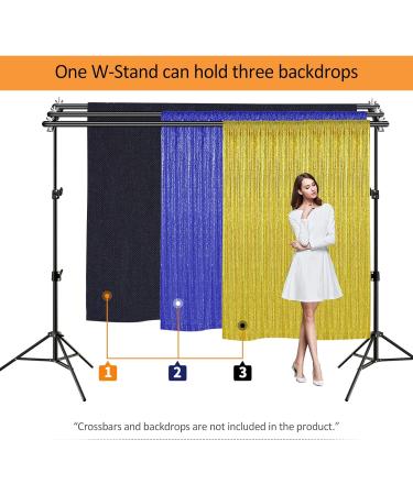 LOMTAP Double Crossbar Mount Backdrop Stand for Photography and Events - Triple Mounting Brackets Hardware Set for Weddings and Parties (2 Pack) - Buy Online on GoSupps.com