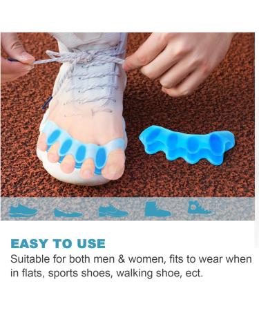 Bukihome Silicone Toe Spreader | 6 Hallux Correction Gel Toe Separators | Bunion Relief | Blue - Buy Online on GoSupps.com