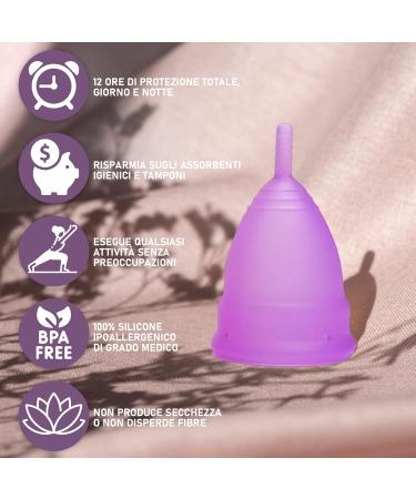 Bibrad Menstrual Cup Set - 2 Sizes L Sterilizer & Cotton Bag | 100% Soft Medical Silicone | Washable & Reusable - Buy Online on GoSupps.com