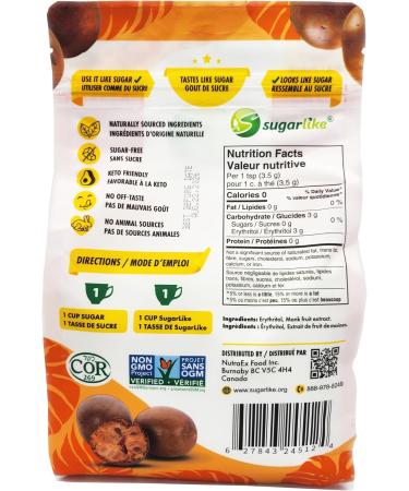 SugarLike TableTop Zero Calorie Sweetener (850g) - Zero Calorie & Zero Carbs Keto Friendly 1:1 Sugar Substitute No Aftertaste All Natural Ingredients Non-GMO 850 g (Pack of 1) - Buy Online on GoSupps.com