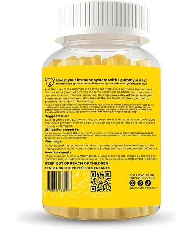Sea Moss Gummies Enrich with Bladderwrack & Burdock Root Powerful Anitoxidant Supplement from Natural Source of Iodine Support Thyroid and Degestive Health- Non GMO Vegan Glutan Free 60 Count - Buy Online on GoSupps.com