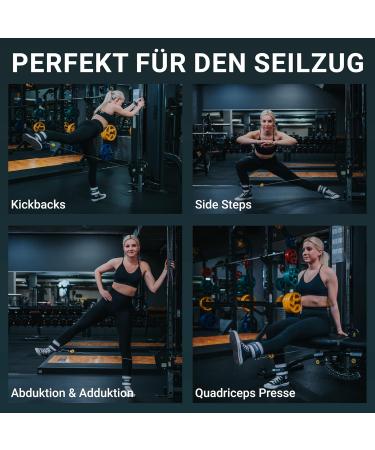 ROCSIX Adjustable Foot Loop Cable Trainer - Padded Gym Foot Cuffs for Cable Machines - Perfect for Kickback & Strength Training - Buy Online on GoSupps.com