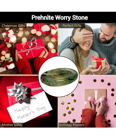 Opalite Crystal Worry Thumb Stone - Natural Healing for Stress Relief - Prehnite - Buy Online on GoSupps.com