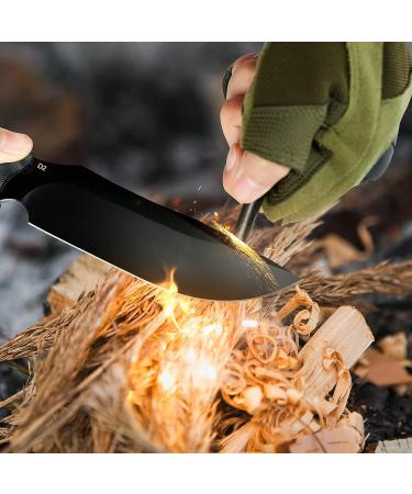 Aubrey Black Swallow Outdoor Knife - D2 Steel Blade G10 Handle | Sharp Hunting & Camping Knife with Kydex Sheath - Perfect Survival Gift - Buy Online on GoSupps.com