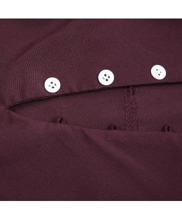 MIUERSA Men's Summer Ice Silk Short Sleeve Shirt - Wine, Medium - Buy Online on GoSupps.com