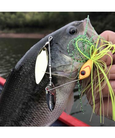 Goture Bass Fishing Lure Spinner Baits Kit - Topwater Buzzbait Set for Saltwater & Freshwater Bass Fishing - 5 Pack 1/2 oz Spinner Baits Lures - Buy Online on GoSupps.com