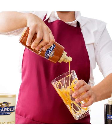 Ghirardelli 16 oz White Chocolate & Caramel Sauce Combo Pack (3 Bottles) with Barista Spoon - Buy Online on GoSupps.com