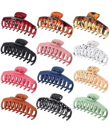 12 PCS Hair Claw Clips Hair Accessories Banana Hair Claw Clips for Women Girls Nonslip Colorful Strong Hold Hair