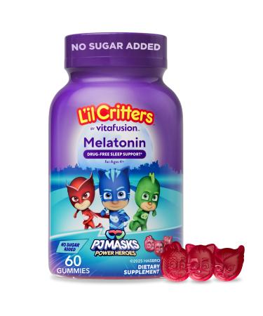 L'il Critters PJ Masks Melatonin Gummy Supplements 60 Gummies As Title 60 Gummies