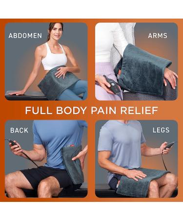 Pure Enrichment PureRelief Pro Far Infrared XL Heating Pad - 12 x 24 - 4 Heat Settings - Dry/Moist Heat - Muscle Relief for Athletes - Buy Online on GoSupps.com