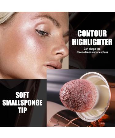  Beliky Girl Liquid highlighter and bronzer with a cushion applicator natural luminous lightweight blendable silky finish face illuminator #Tea Cake - Buy Online on GoSupps.com