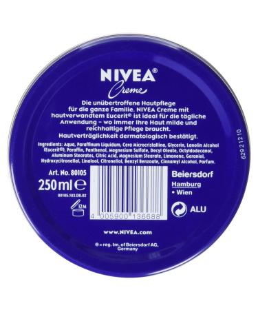 NIVEA Creme 250ml - All-Body Skin Care | Shop Internationally | Moisturizing & Nourishing Formula - Buy Online on GoSupps.com