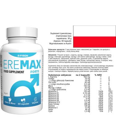 Eremax Forte - 60 Capsules | Boost Male Performance & Vitality - Buy Internationally - Buy Online on GoSupps.com
