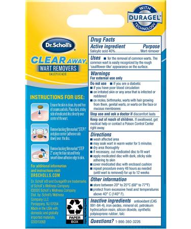 Dr. Scholl's ClearAway Wart Remover - 9ct | Clinically Proven Wart Removal for Fingers & Toes - Buy Online on GoSupps.com