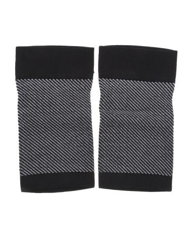 Healifty 1 Pair Socks Ankle Brace Sleeve Elastic Plantar Braces Socks for Winter Wicking Cushioned Socks Ankle Protector Breathable Spandex Support Sole of Foot black M