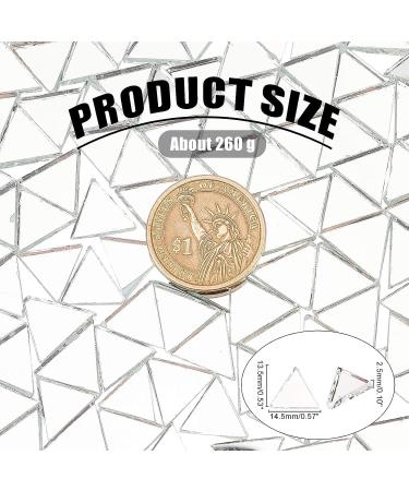 260g Clear Triangle Glass Mirror Tiles - Mini Decorative Mosaic Tiles for Crafts & Jewelry Making - Buy Online on GoSupps.com